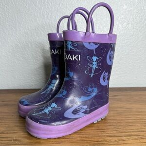OAKI purple toddler rain boots